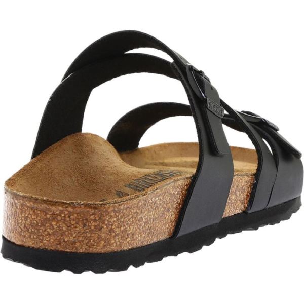 Birkenstock-Women's Salina Strappy Slide Black Birko-Flor