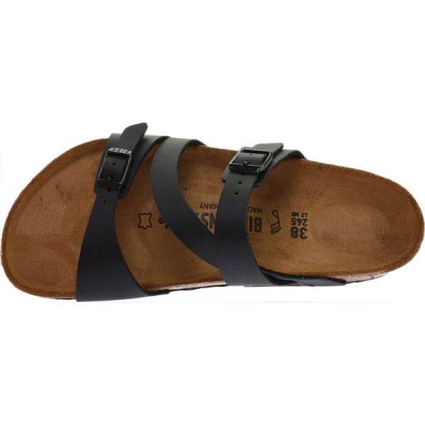 Birkenstock-Women's Salina Strappy Slide Black Birko-Flor