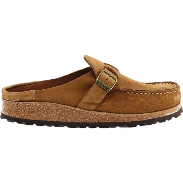 Birkenstock-Women's Buckley Moc Toe Suede Clog Tea Suede