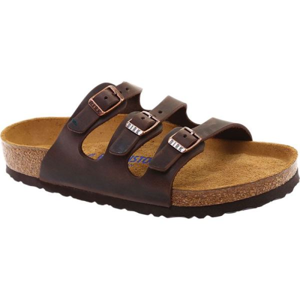 Birkenstock-Women's Florida Oiled Leather with Soft Footbed Habana Oiled Leather