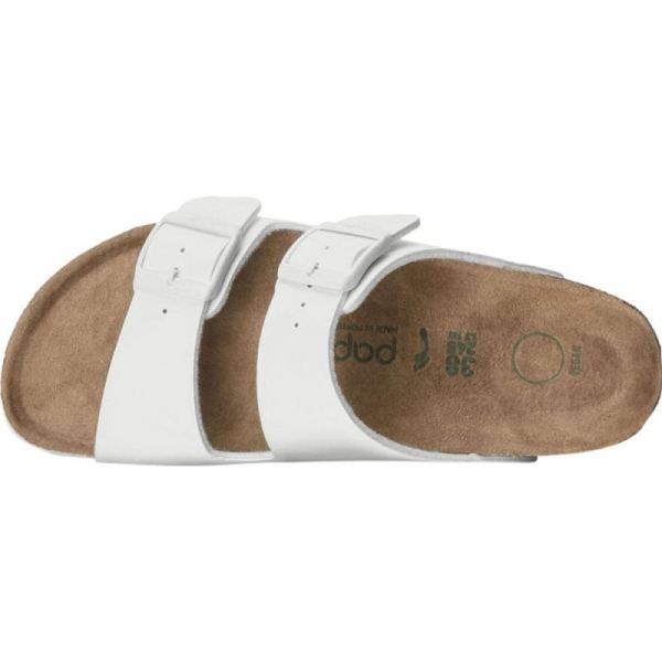 Birkenstock-Women's Papillio Arizona Platform Vegan Two Strap Slide White Birko-Flor