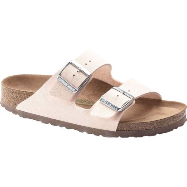 Birkenstock-Women's Arizona Vegan Slide Light Rose Birkibuc