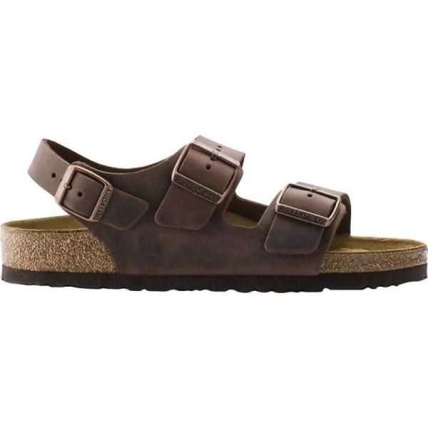 Birkenstock-Men's Milano Oiled Leather Strappy Sandal Habana