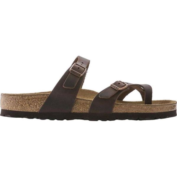 Birkenstock-Women's Mayari Oiled Leather Thong Sandal Habana Oiled Leather