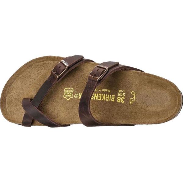 Birkenstock-Women's Mayari Oiled Leather Thong Sandal Habana Oiled Leather