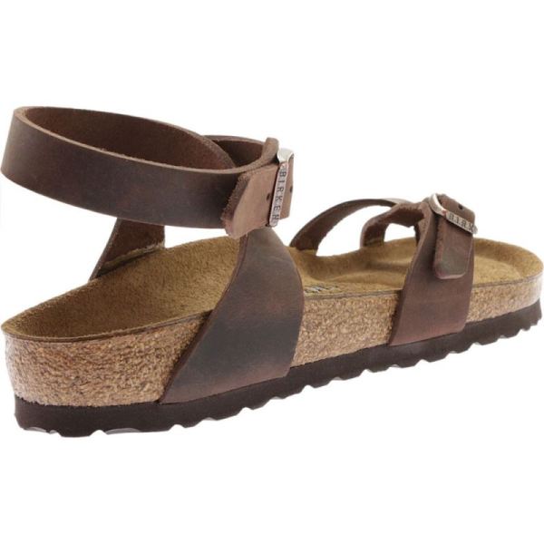 Birkenstock-Women's Yara Oil Leather Toe Loop Sandal Habana Oiled Leather