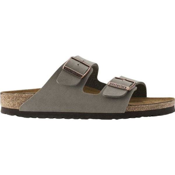 Birkenstock-Men's Arizona Birkibuc Slide Stone Birkibuc