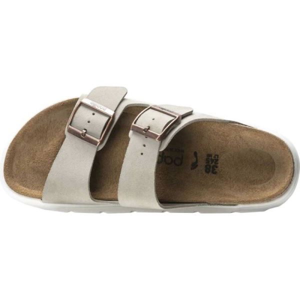 Birkenstock-Women's Arizona Chunky Two Strap Slide Taupe Suede