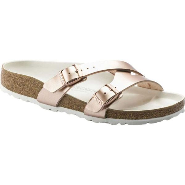 Birkenstock-Women's Yao Hex Slide Copper Birko-Flor