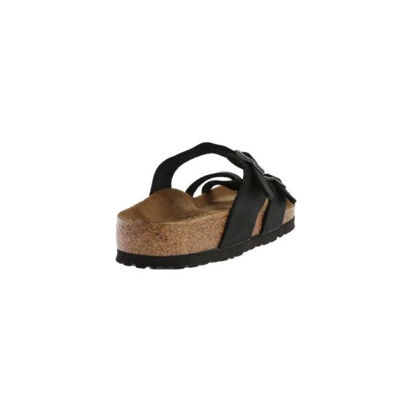 Birkenstock-Women's Mayari Oiled Leather Thong Sandal Black Oiled Leather