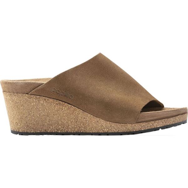 Birkenstock-Women's Papillio Namica Suede Wedge Slide Tea Suede