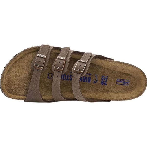 Birkenstock-Women's Florida Birkibuc Soft Footbed Mocha Birkibuc