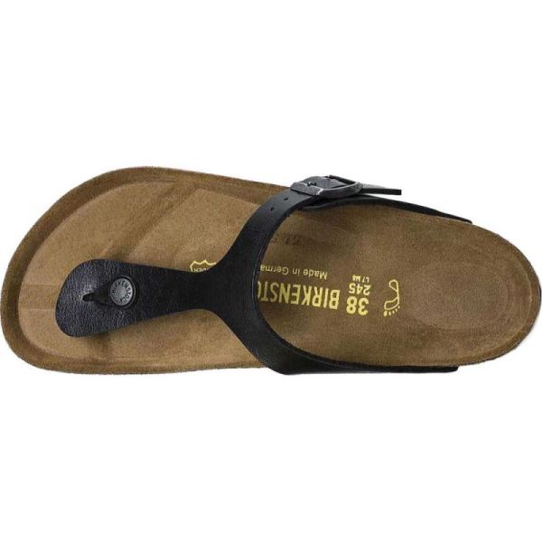 Birkenstock-Women's Gizeh Birko Flor Thong Sandal Black Birko Flor