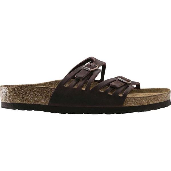 Birkenstock-Women's Granada Soft Footbed Slide Habana Oiled Leather