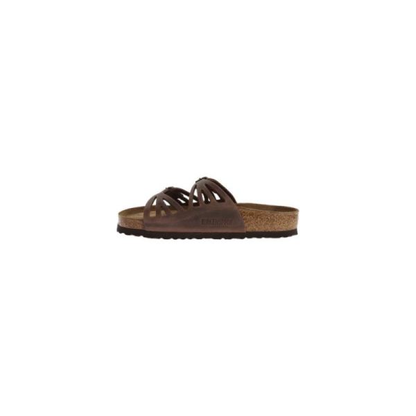 Birkenstock-Women's Granada Soft Footbed Slide Habana Oiled Leather