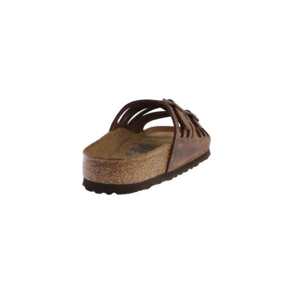 Birkenstock-Women's Granada Soft Footbed Slide Habana Oiled Leather