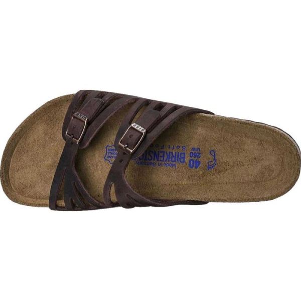 Birkenstock-Women's Granada Soft Footbed Slide Habana Oiled Leather