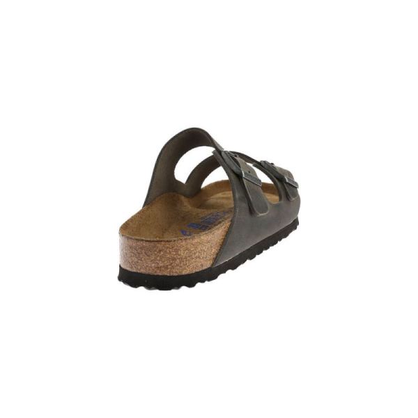 Birkenstock-Women's Arizona Soft Footbed Oil Leather Slide Iron Oiled Leather