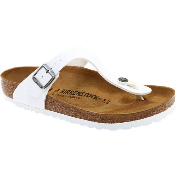 Birkenstock-Women's Gizeh Birko Flor Thong Sandal White Birko-Flor