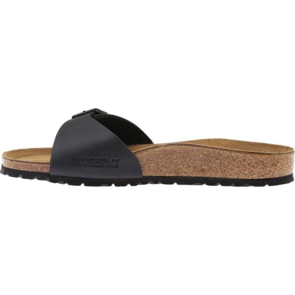 Birkenstock-Women's Madrid Birko-Flor Slide Black Birko Flor