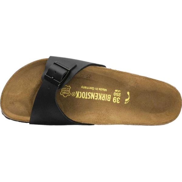 Birkenstock-Women's Madrid Birko-Flor Slide Black Birko Flor