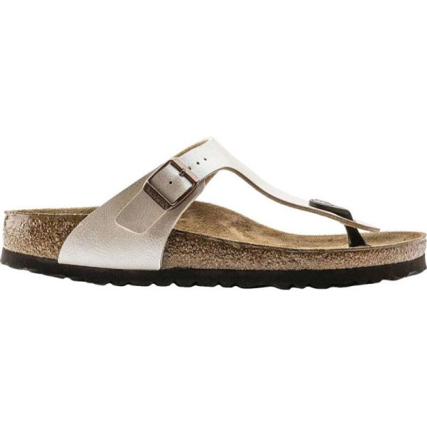 Birkenstock-Women's Gizeh Birko Flor Thong Sandal Graceful Pearl White Birko-Flor