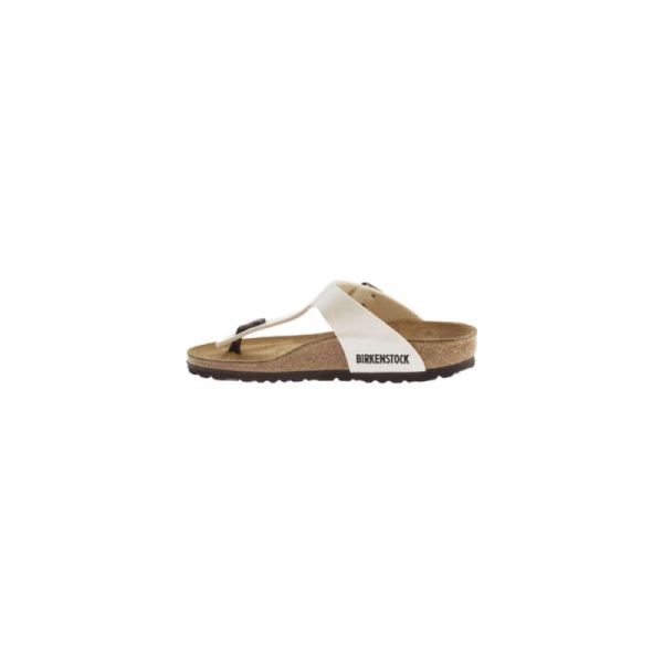 Birkenstock-Women's Gizeh Birko Flor Thong Sandal Graceful Pearl White Birko-Flor