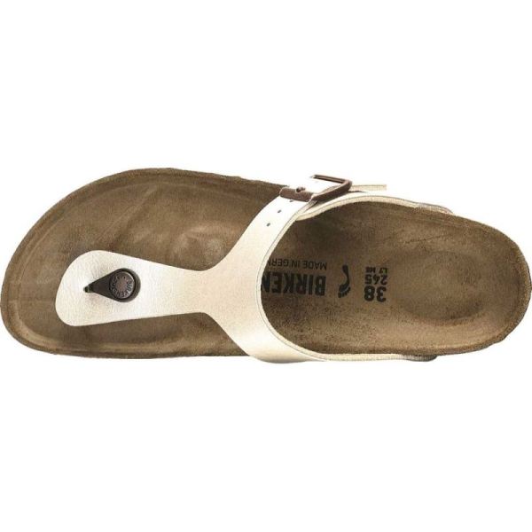 Birkenstock-Women's Gizeh Birko Flor Thong Sandal Graceful Pearl White Birko-Flor