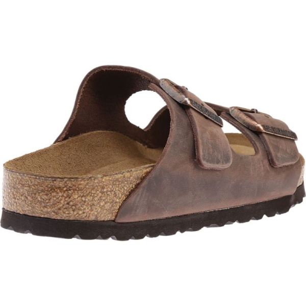 Birkenstock-Women's Arizona Soft Footbed Oil Leather Slide Habana Oiled Leather