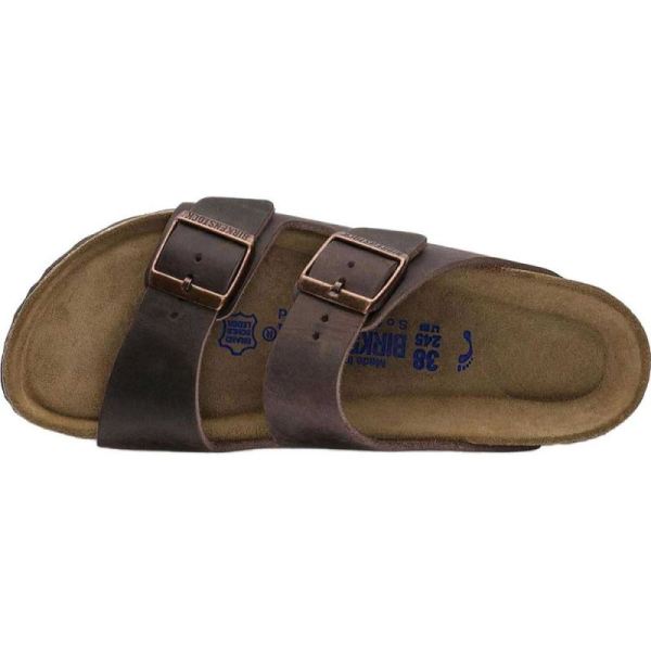 Birkenstock-Women's Arizona Soft Footbed Oil Leather Slide Habana Oiled Leather