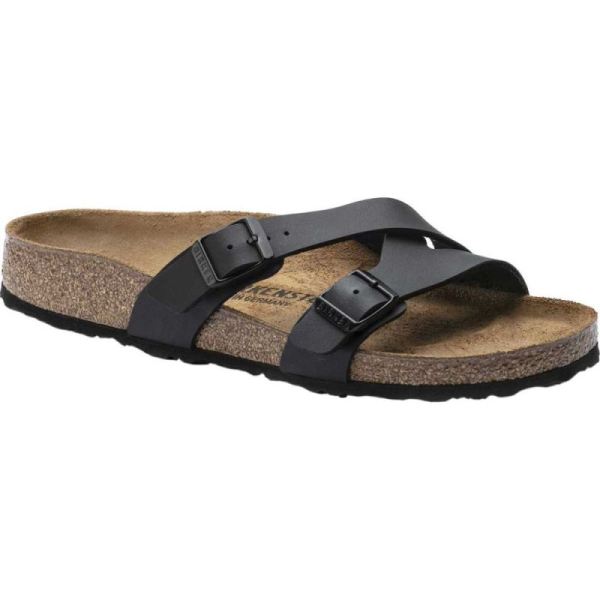 Birkenstock-Women's Yao Birko-Flor Slide Black Birko-Flor