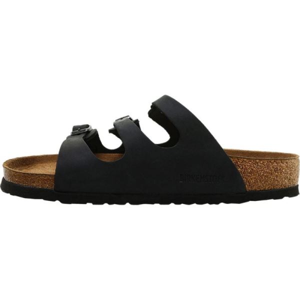 Birkenstock-Women's Florida Oiled Leather with Soft Footbed Black Oiled Leather