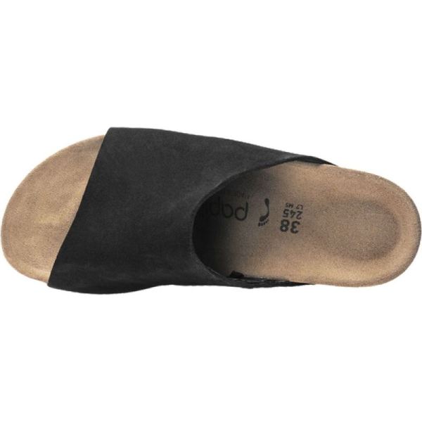 Birkenstock-Women's Papillio Namica Suede Wedge Slide Black Suede