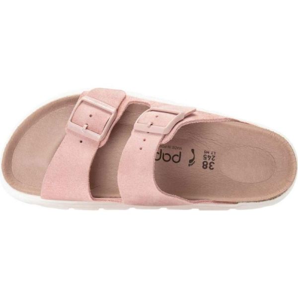 Birkenstock-Women's Arizona Chunky Two Strap Slide Soft Pink Suede