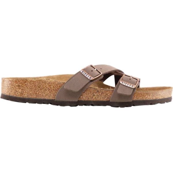 Birkenstock-Women's Yao Birkibuc Slide Mocha Birkibuc