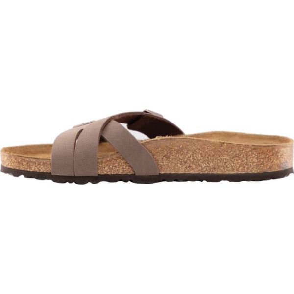 Birkenstock-Women's Yao Birkibuc Slide Mocha Birkibuc