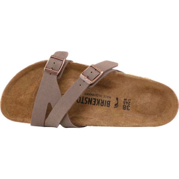 Birkenstock-Women's Yao Birkibuc Slide Mocha Birkibuc