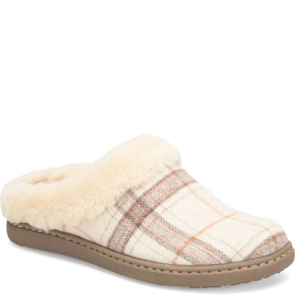 Born | For Women Ali Slip-Ons & Lace-Ups - Winter White Plaid Wool (White)