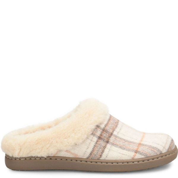 Born | For Women Ali Slip-Ons & Lace-Ups - Winter White Plaid Wool (White)