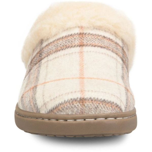 Born | For Women Ali Slip-Ons & Lace-Ups - Winter White Plaid Wool (White)