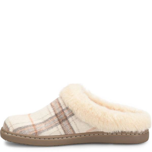 Born | For Women Ali Slip-Ons & Lace-Ups - Winter White Plaid Wool (White)