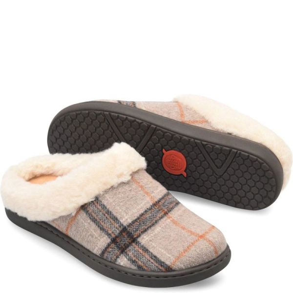 Born | For Women Ali Slip-Ons & Lace-Ups - Taupe Plaid Wool (Tan)