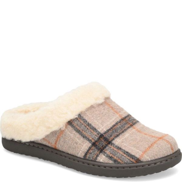 Born | For Women Ali Slip-Ons & Lace-Ups - Taupe Plaid Wool (Tan)