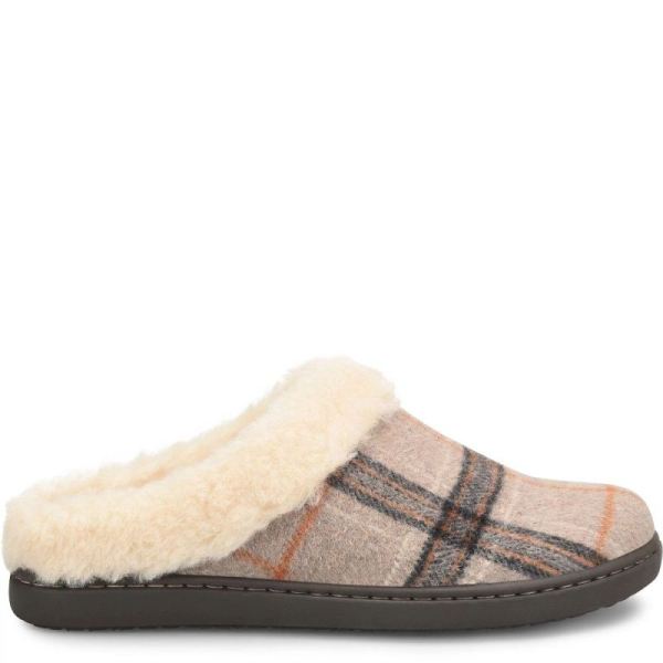 Born | For Women Ali Slip-Ons & Lace-Ups - Taupe Plaid Wool (Tan)