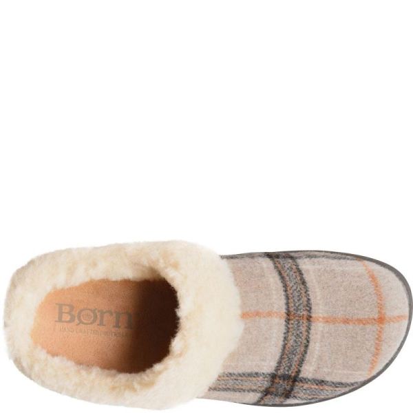 Born | For Women Ali Slip-Ons & Lace-Ups - Taupe Plaid Wool (Tan)