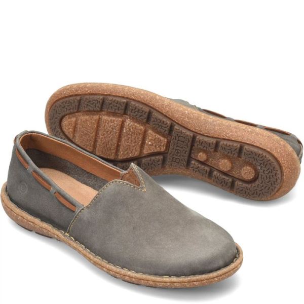 Born | For Women Naya Slip-Ons & Lace-Ups - Grey Nubuck (Grey)