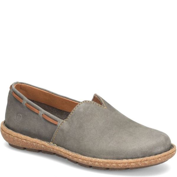 Born | For Women Naya Slip-Ons & Lace-Ups - Grey Nubuck (Grey)