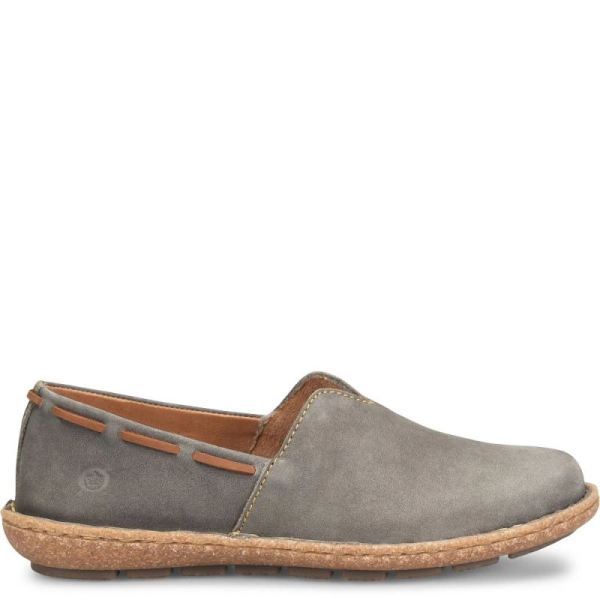 Born | For Women Naya Slip-Ons & Lace-Ups - Grey Nubuck (Grey)