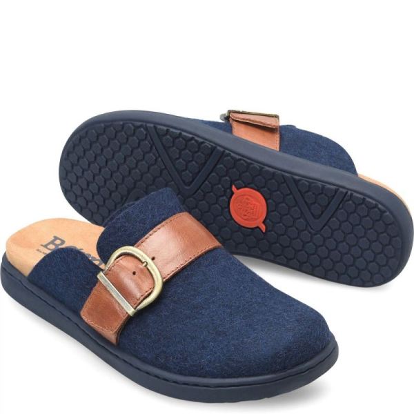 Born | For Women Lia Clogs - Navy Felt Combo (Blue)