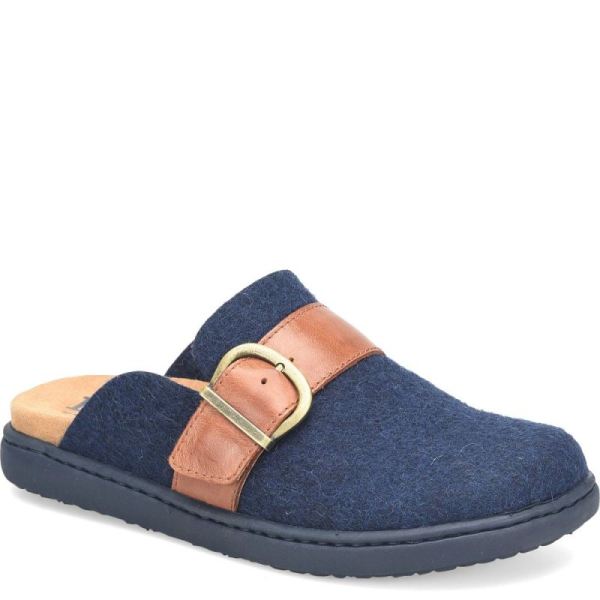 Born | For Women Lia Clogs - Navy Felt Combo (Blue)